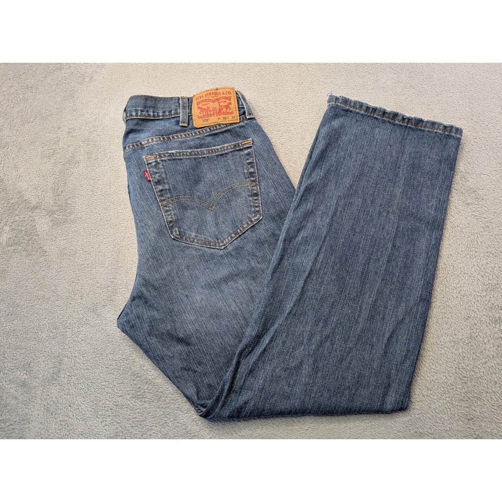 Levi Strauss 559 Relaxed Fit Jeans Mens W38 L32 Blue Denim Casual Pants